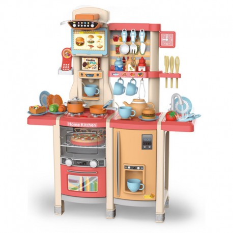 Cocinita De Juguete 1m de Altura y 65 Accesorios – Roja — cocinitas